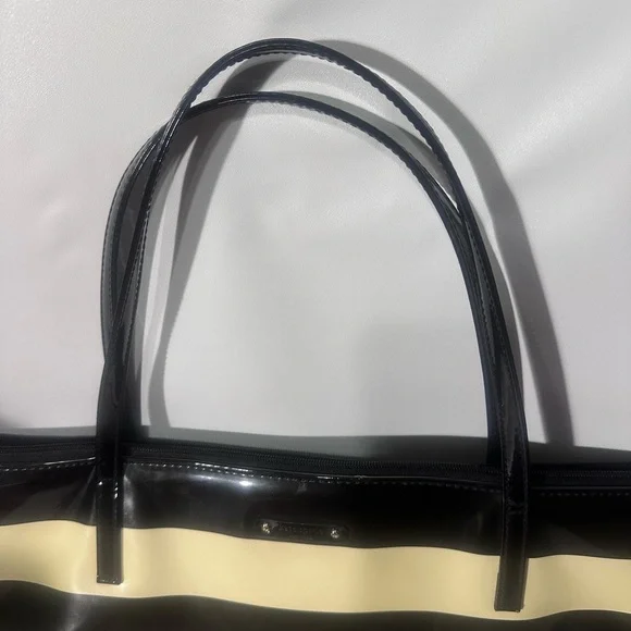 Kate Spade Black and cream color Striped Tote - Picture 10 of 15